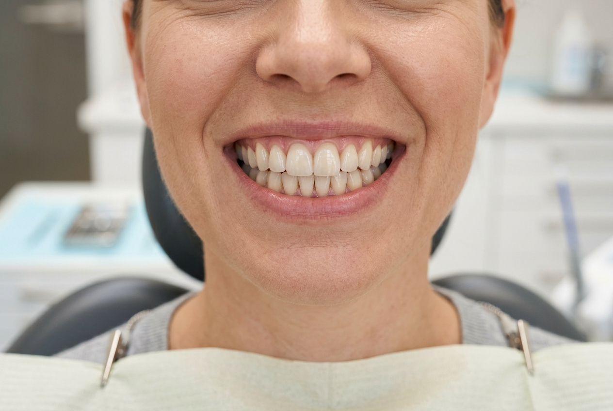 Dentes no mesmo dia
